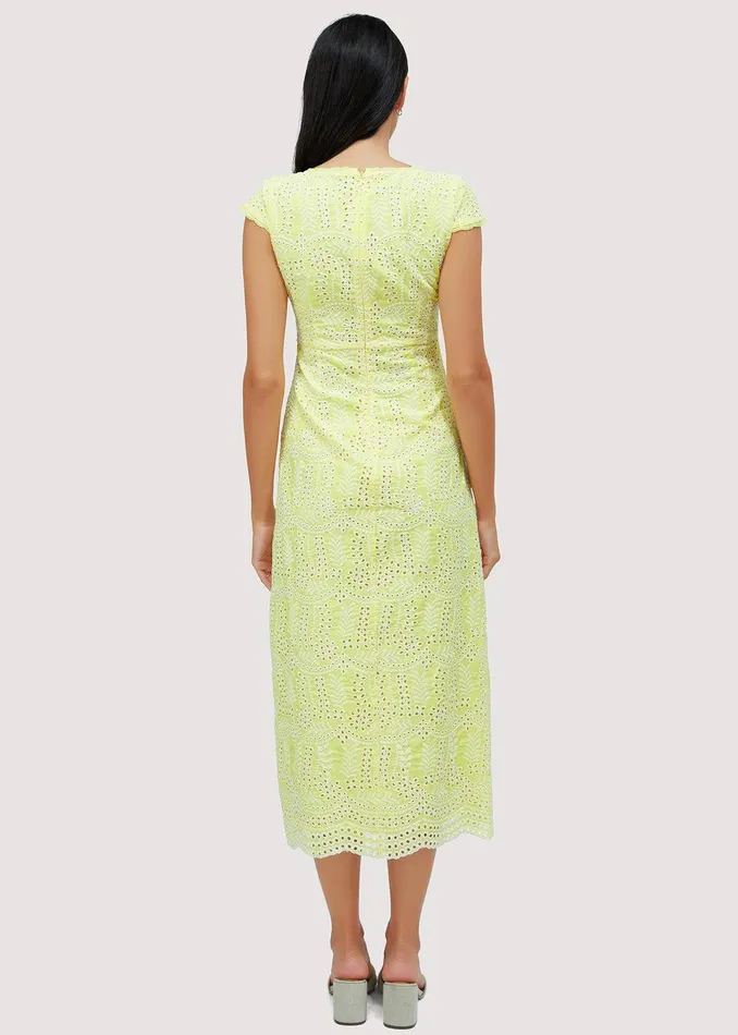 Lemon Drop Midi Dress Yellow Women Lost Wander Dresses