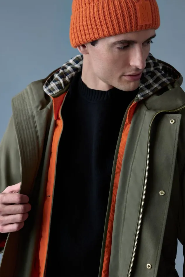 Light Down Jackets Men Mackage DESMOND 3in1 Light Down Long Parka Light Military Light Down Jackets Men Mackage DESMOND 3in1 Light Down Long Parka Light Military