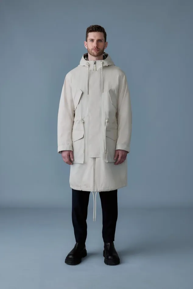 Light Down Jackets Men Mackage DESMOND 3in1 Light Down Long Parka Light Military Light Down Jackets Men Mackage DESMOND 3in1 Light Down Long Parka Light Military