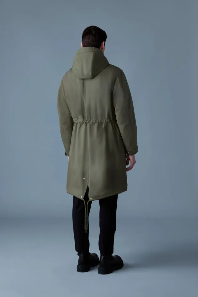 Light Down Jackets Men Mackage DESMOND 3in1 Light Down Long Parka Light Military Light Down Jackets Men Mackage DESMOND 3in1 Light Down Long Parka Light Military