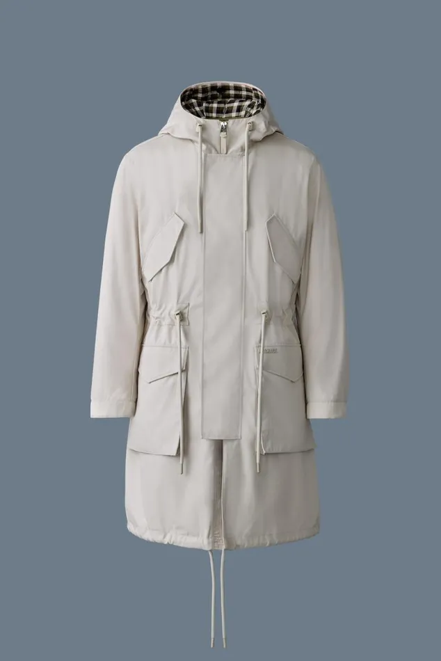 Light Down Jackets Men Mackage DESMOND 3in1 Light Down Long Parka Light Military Light Down Jackets Men Mackage DESMOND 3in1 Light Down Long Parka Light Military