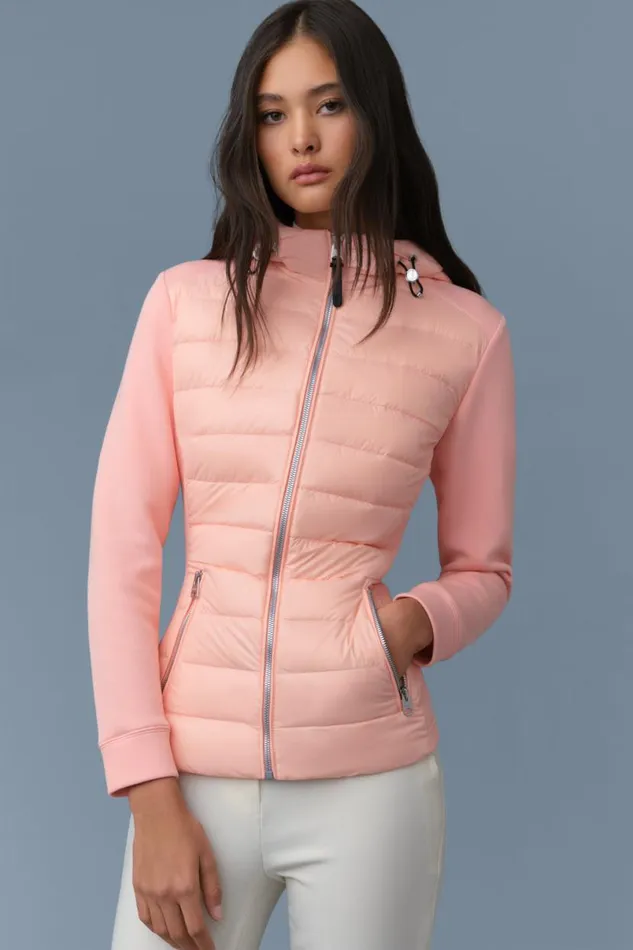 Light Down Jackets Women Mackage DELLAR Hybrid Jacket With Hood Black Light Down Jackets Women Mackage DELLAR Hybrid Jacket With Hood Black