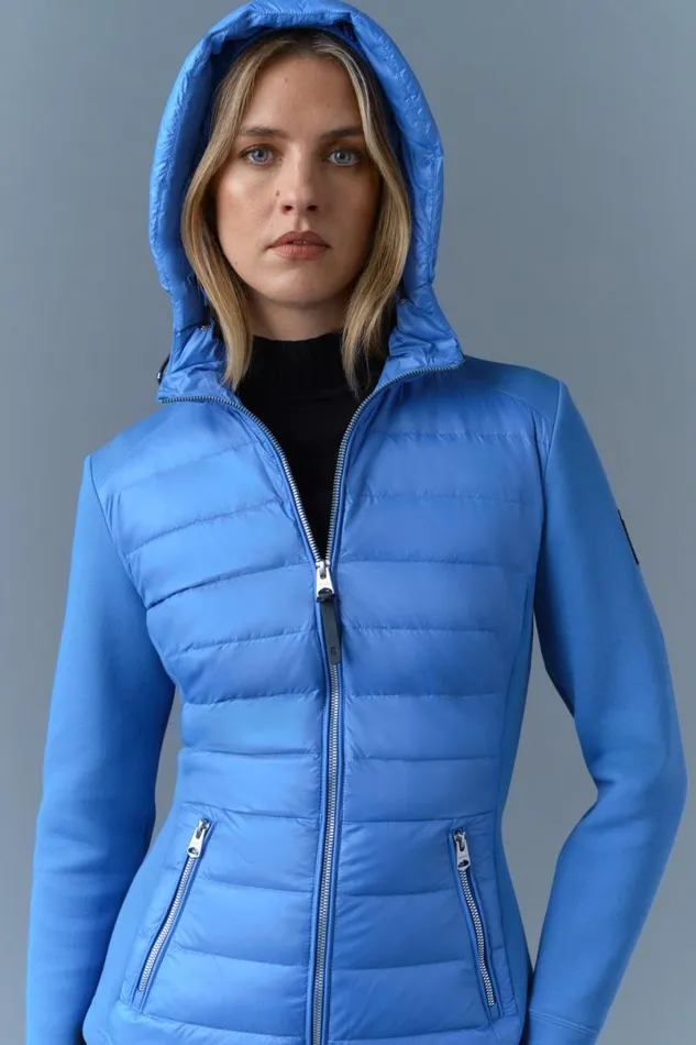 Light Down Jackets Women Mackage DELLAR Hybrid Jacket With Hood Black Light Down Jackets Women Mackage DELLAR Hybrid Jacket With Hood Black