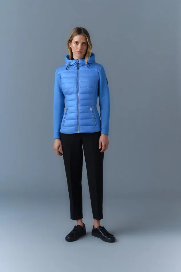 Light Down Jackets Women Mackage DELLAR Hybrid Jacket With Hood Black Light Down Jackets Women Mackage DELLAR Hybrid Jacket With Hood Black