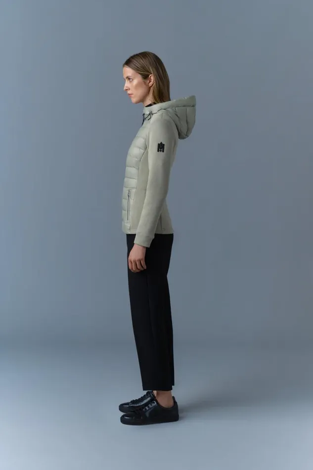 Light Down Jackets Women Mackage DELLAR Hybrid Jacket With Hood Black Light Down Jackets Women Mackage DELLAR Hybrid Jacket With Hood Black
