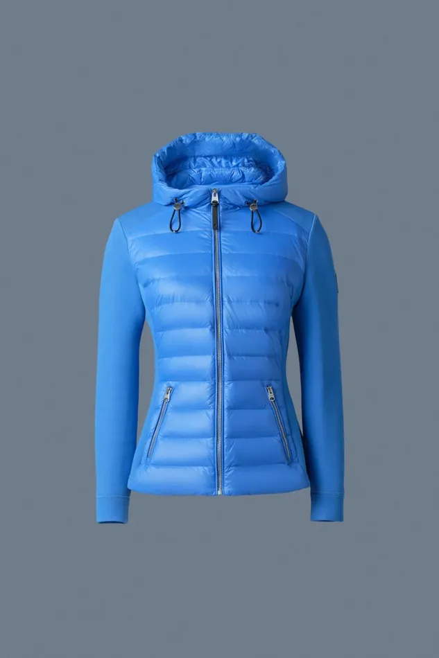 Light Down Jackets Women Mackage DELLAR Hybrid Jacket With Hood Black Light Down Jackets Women Mackage DELLAR Hybrid Jacket With Hood Black
