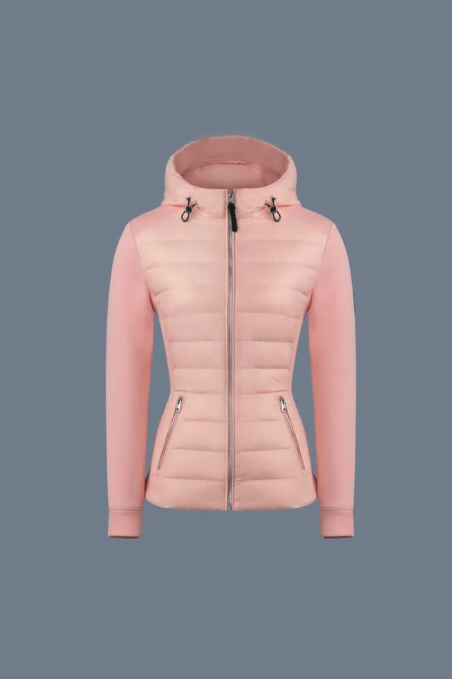 Light Down Jackets Women Mackage DELLAR Hybrid Jacket With Hood Black Light Down Jackets Women Mackage DELLAR Hybrid Jacket With Hood Black