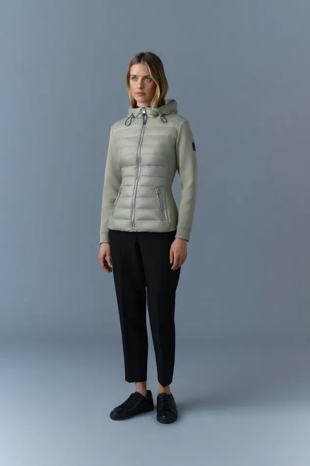 Light Down Jackets Women Mackage DELLAR Hybrid Jacket With Hood Black Light Down Jackets Women Mackage DELLAR Hybrid Jacket With Hood Black