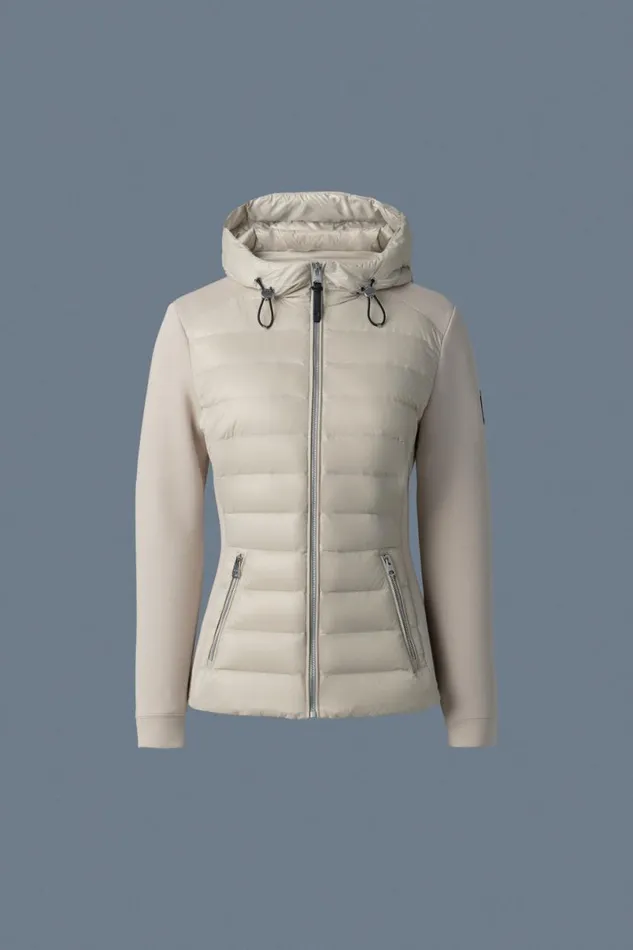 Light Down Jackets Women Mackage DELLAR Hybrid Jacket With Hood Black Light Down Jackets Women Mackage DELLAR Hybrid Jacket With Hood Black