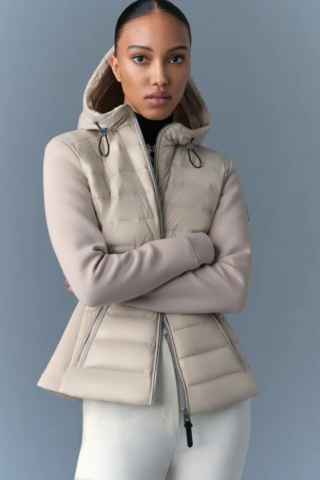 Light Down Jackets Women Mackage DELLAR Hybrid Jacket With Hood Black Light Down Jackets Women Mackage DELLAR Hybrid Jacket With Hood Black