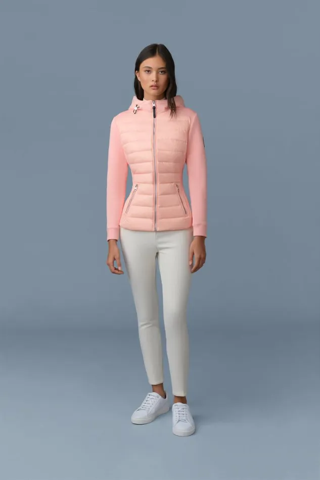 Light Down Jackets Women Mackage DELLAR Hybrid Jacket With Hood Black Light Down Jackets Women Mackage DELLAR Hybrid Jacket With Hood Black
