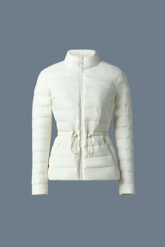 Light Down Jackets Women Mackage JACEYCITY Light Down Jacket With Stand Collar Cream Light Down Jackets Women Mackage JACEYCITY Light Down Jacket With Stand Collar Cream