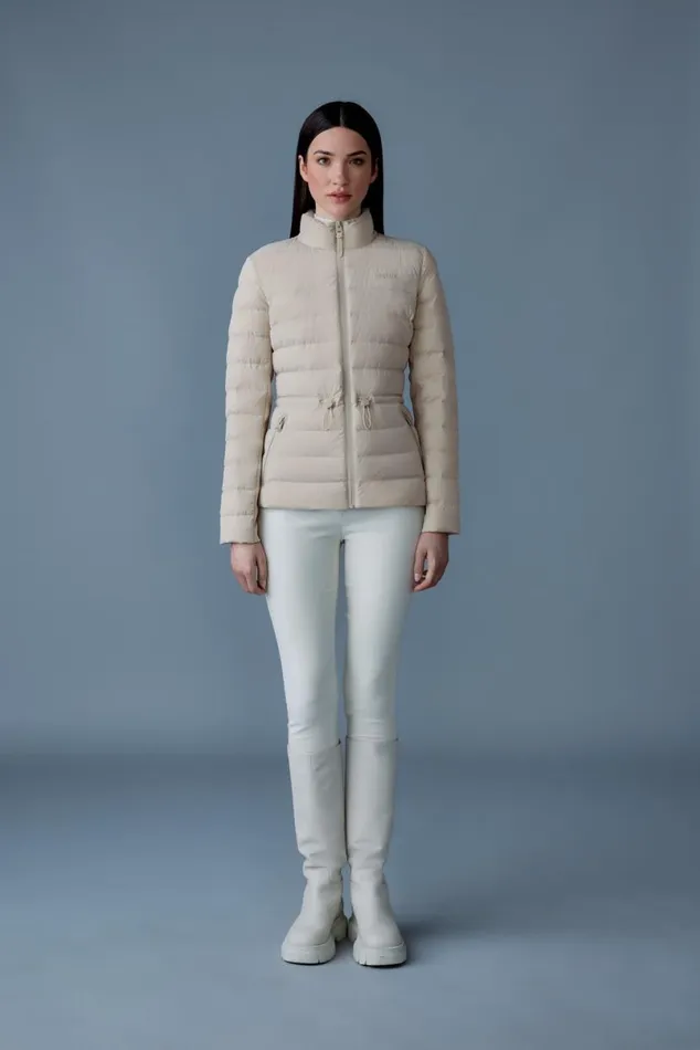 Light Down Jackets Women Mackage JACEYCITY Light Down Jacket With Stand Collar Cream Light Down Jackets Women Mackage JACEYCITY Light Down Jacket With Stand Collar Cream