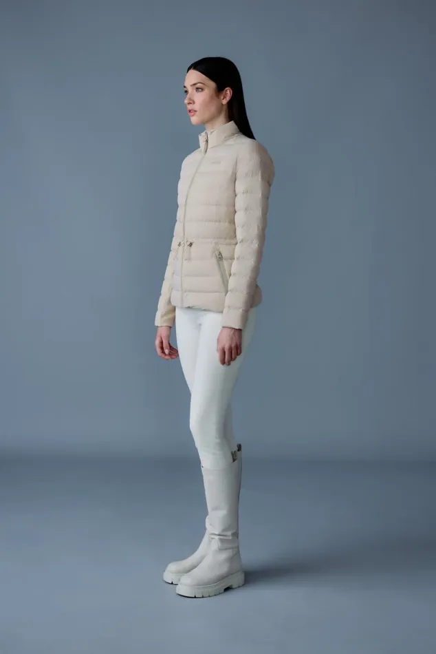 Light Down Jackets Women Mackage JACEYCITY Light Down Jacket With Stand Collar Cream Light Down Jackets Women Mackage JACEYCITY Light Down Jacket With Stand Collar Cream