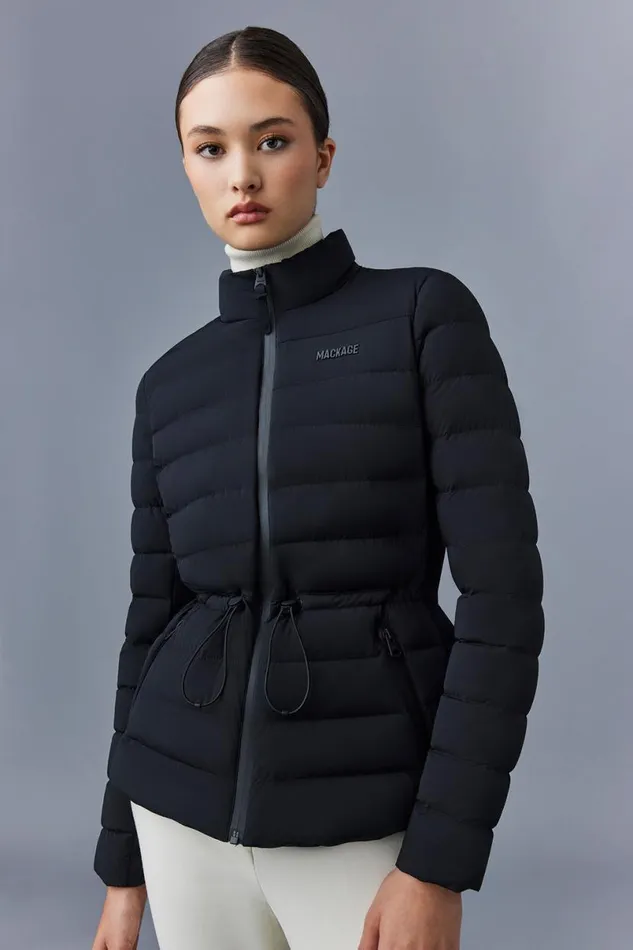Light Down Jackets Women Mackage JACEYCITY Light Down Jacket With Stand Collar Cream Light Down Jackets Women Mackage JACEYCITY Light Down Jacket With Stand Collar Cream