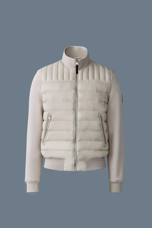 Light Jackets Men Mackage COLLINR Nano Down Mixed Media Bomber Jacket Trench Light Jackets Men Mackage COLLINR Nano Down Mixed Media Bomber Jacket Trench