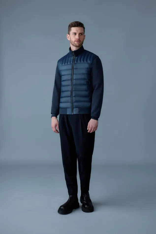 Light Jackets Men Mackage COLLINR Nano Down Mixed Media Bomber Jacket Trench Light Jackets Men Mackage COLLINR Nano Down Mixed Media Bomber Jacket Trench