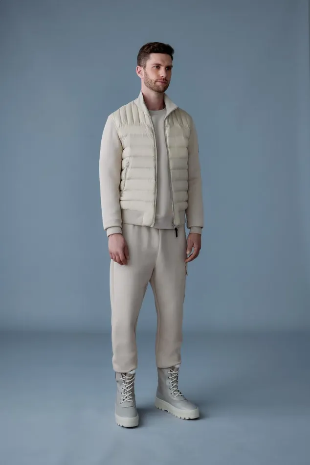 Light Jackets Men Mackage COLLINR Nano Down Mixed Media Bomber Jacket Trench Light Jackets Men Mackage COLLINR Nano Down Mixed Media Bomber Jacket Trench