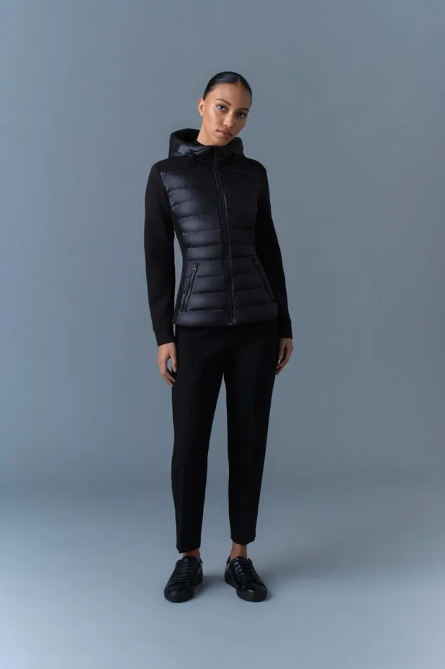 Light Jackets Women Mackage DELLAR Hybrid Jacket With Hood Black