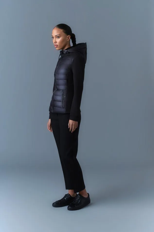 Light Jackets Women Mackage DELLAR Hybrid Jacket With Hood Black