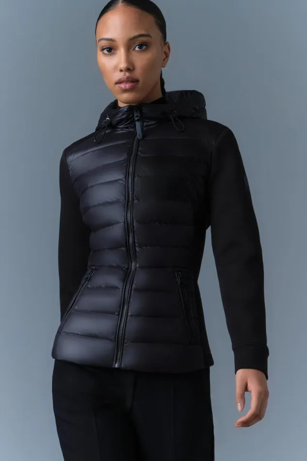 Light Jackets Women Mackage DELLAR Hybrid Jacket With Hood Black