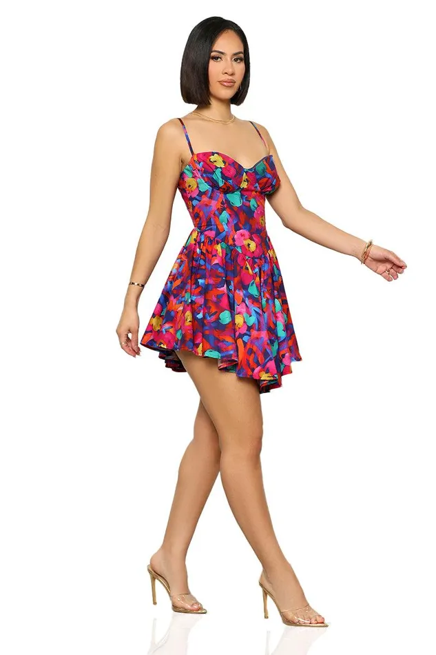 Lilly039s Kloset Dresses Women Life Of The Party Baby Doll Dress Pink MultiFINAL SALE