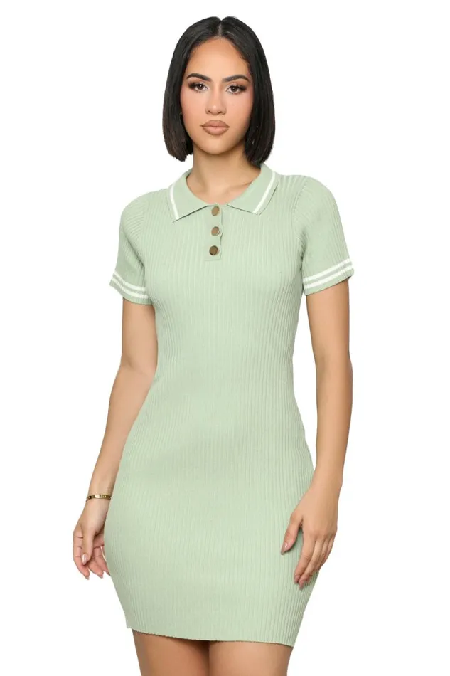 Lilly039s Kloset Dresses Women Match Made Collared Dress SageFINAL SALE