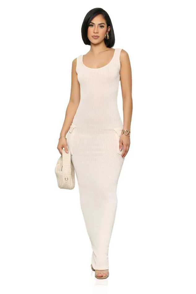 Lilly039s Kloset Dresses Women Rest N039 Play Ribbed Dress Cream