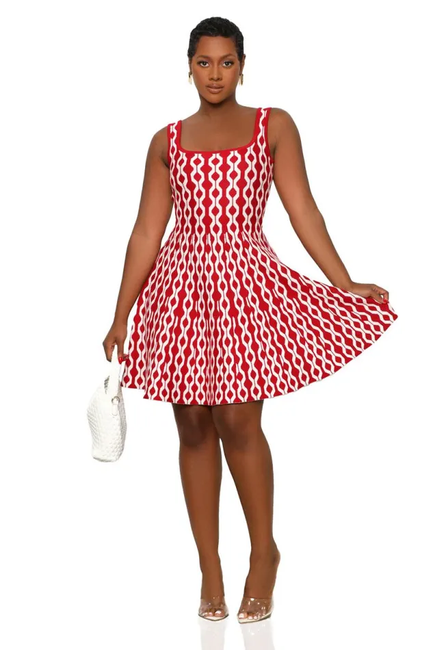 Lilly039s Kloset Dresses Women Take A Twirl Dress Red Multi