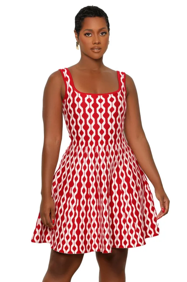 Lilly039s Kloset Dresses Women Take A Twirl Dress Red Multi
