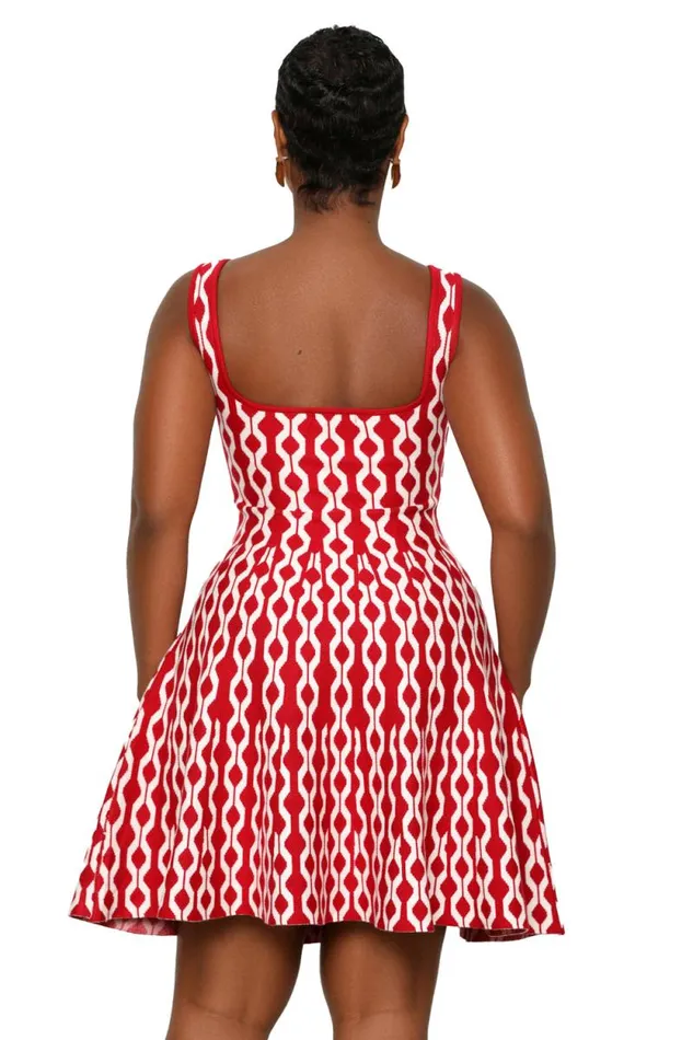Lilly039s Kloset Dresses Women Take A Twirl Dress Red Multi