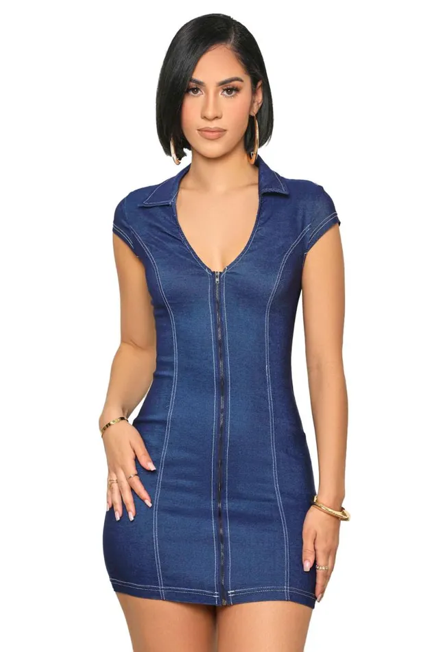 Lilly039s Kloset Dresses Women Zip It Denim Dress FINAL SALE
