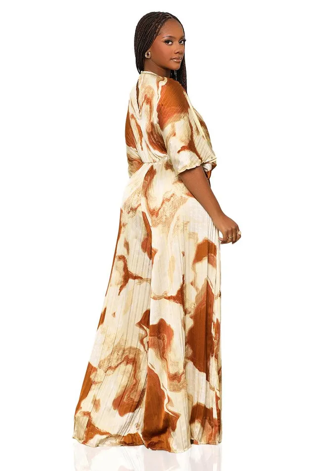 Lilly039s Kloset Jumpsuits and Rompers Women Caramel Sunday Marble Jumpsuit