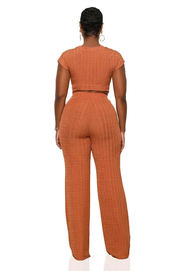 Lilly039s Kloset Sets Women Everyday Casual Pants Set Rust