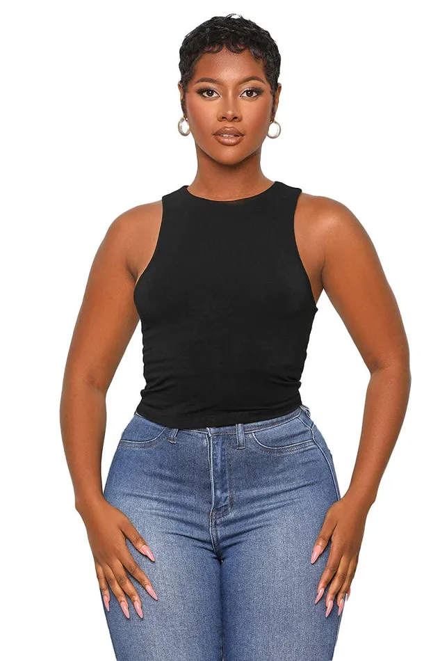 Lilly039s Kloset Tops Women The Good Life Crop Tank Top Black FINAL SALE