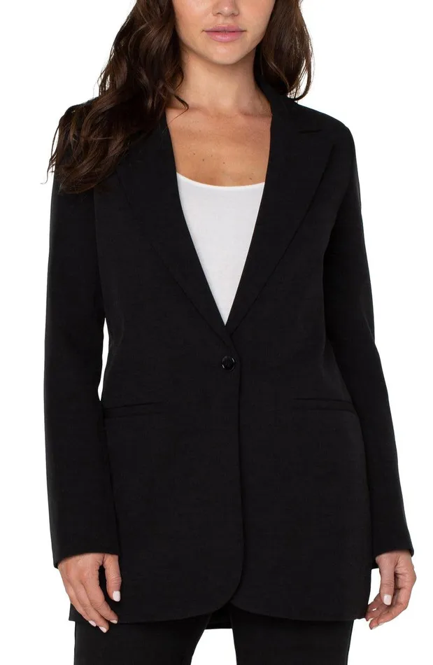 Liverpool Los Angeles BUTTON FRONT BOYFRIEND BLAZER Black Women BLAZERS