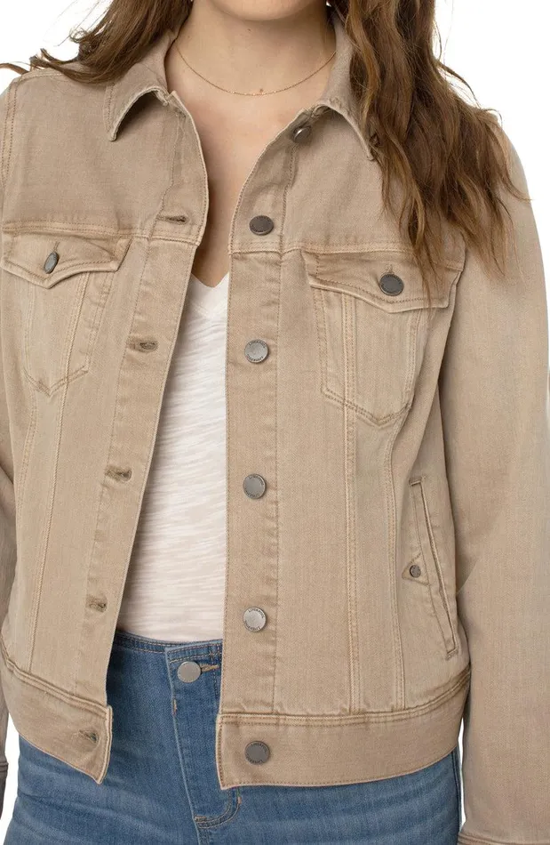 Liverpool Los Angeles CLASSIC JEAN JACKET Biscuit Tan Women JEAN JACKETS