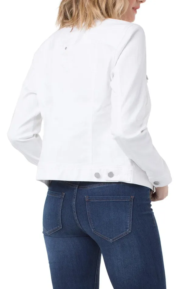 Liverpool Los Angeles CLASSIC JEAN JACKET HIGH PERFORMANCE DENIM Bright White Women JEAN JACKETS