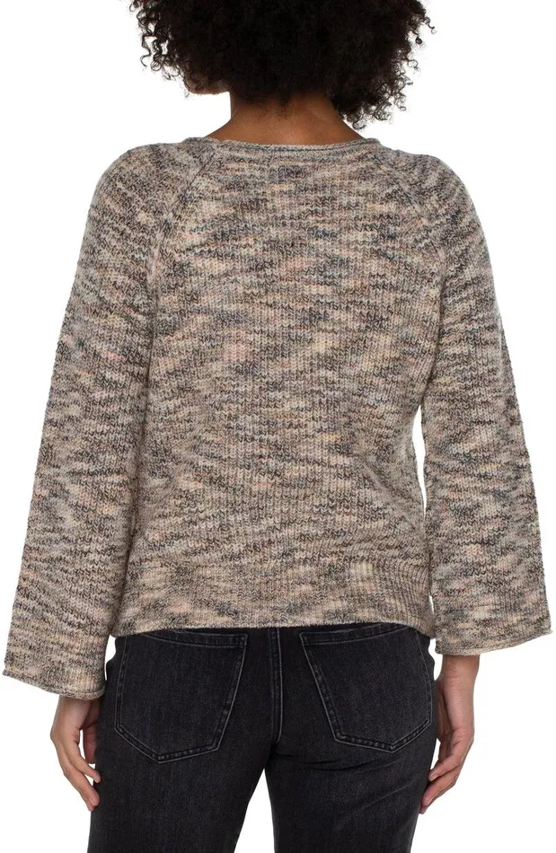 Liverpool Los Angeles CREW NECK SWEATER WITH WIDE SLEEVE Sunset Spacedye Women SWEATERS