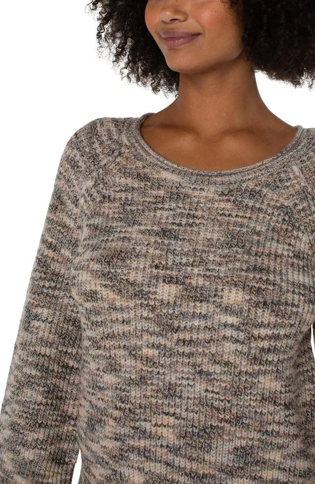 Liverpool Los Angeles CREW NECK SWEATER WITH WIDE SLEEVE Sunset Spacedye Women SWEATERS