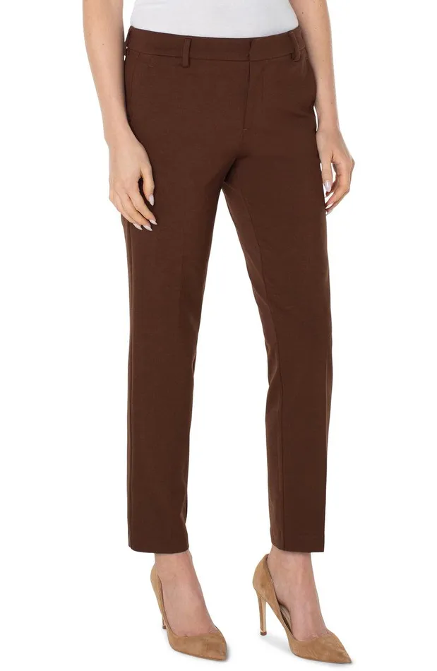 Liverpool Los Angeles KELSEY KNIT TROUSER SUPER STRETCH PONTE Brownstone Women TROUSERS