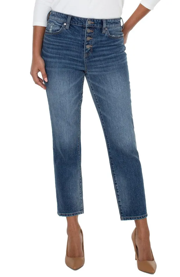 Liverpool Los Angeles LIV HIRISE NONSKINNY SKINNY W EXPOSED BUTTON FLY Highland Drive Women HIRISE