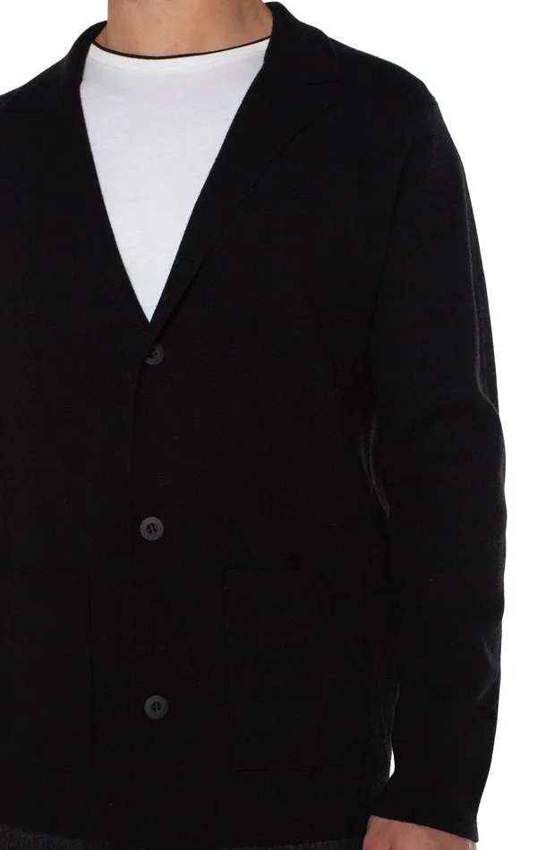 Liverpool Los Angeles SWEATER BLAZER Black Men JACKETS