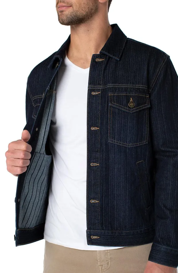 Liverpool Los Angeles TRUCKER JACKET Vintage Indigo Men JACKETS