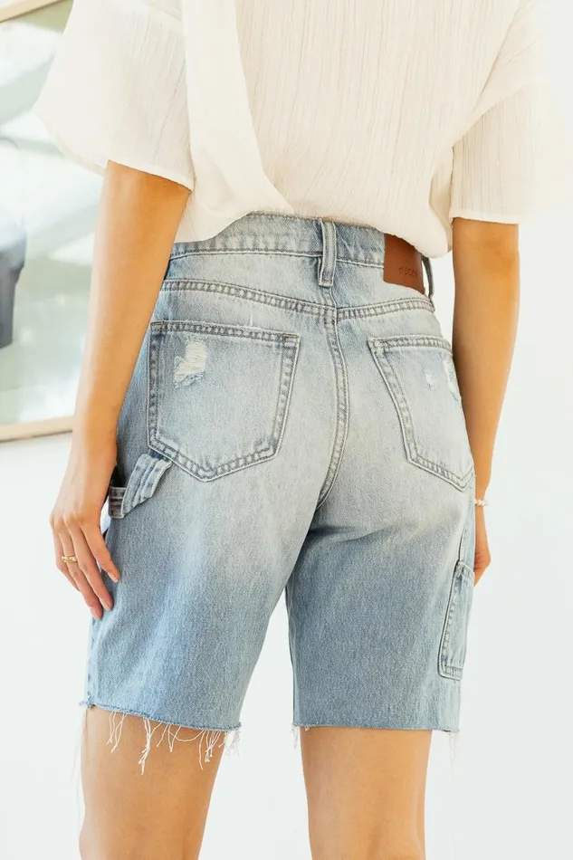 Logan Dad Shorts Light Wash Women Bohme Shorts