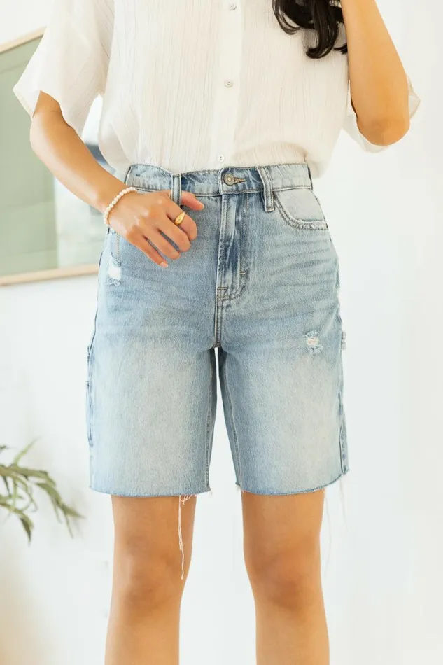 Logan Dad Shorts Light Wash Women Bohme Shorts