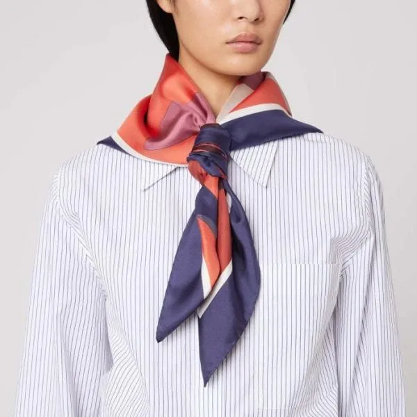 Logo Puzzle Multi Royal Blu Women Coccinelle Scarves And Foulards Logo Puzzle Multi Royal Blu Women Coccinelle Scarves And Foulards