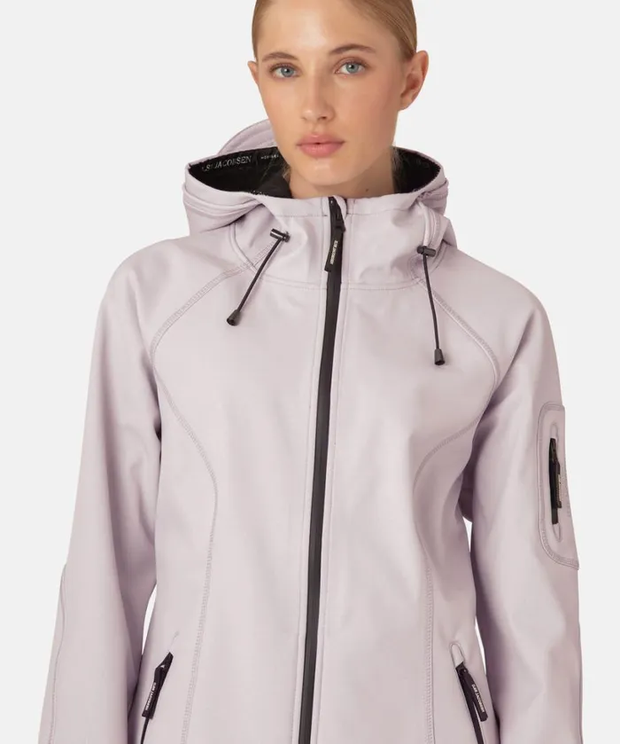 Long Soft Shell Raincoat 8211 Concrete Rainwear Ilse Jacobsen Raincoats