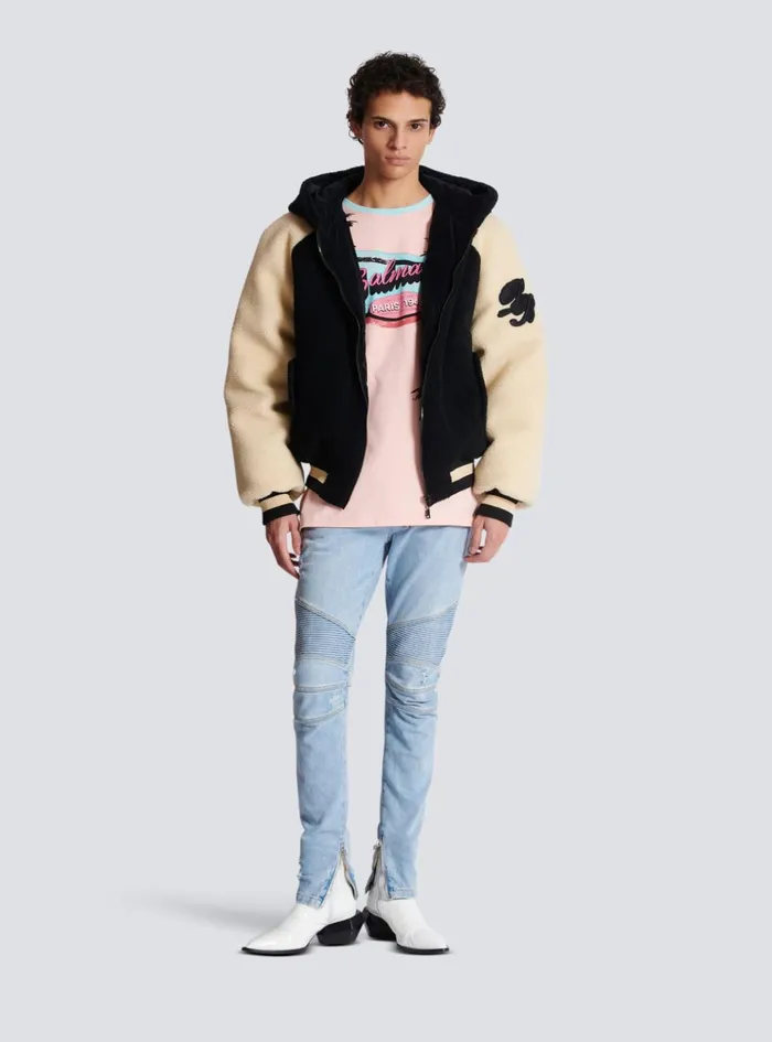 Loose Miami Printed Tshirt Multicolor Men Balmain TShirts