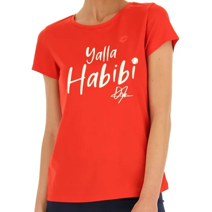 Lotto Sport TShirt Woman YALLA HABIBI JABEUR W TEE RED Flame Red